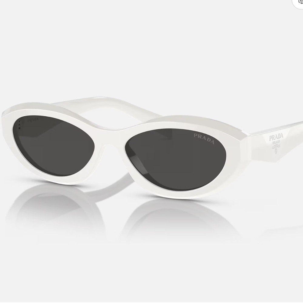 Prada PR 26ZS White Cat-Eye Sunglasses